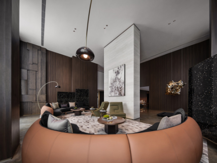 T1空中圈層會客廳接待廳。國浩房地產(chǎn)供圖