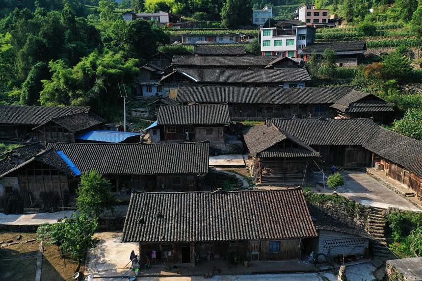 黔江區(qū)阿蓬江鎮(zhèn)青杠村小寨民居。楊敏攝