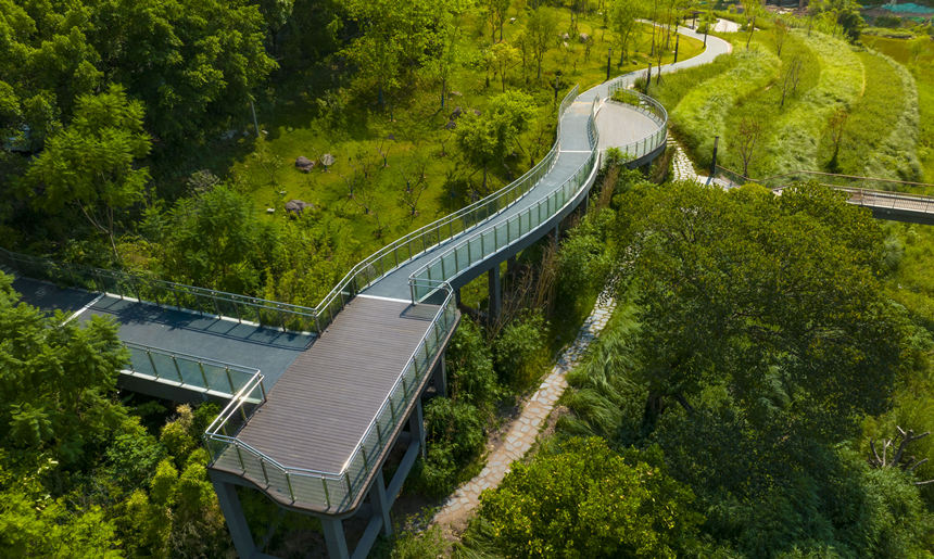 重慶巴南區(qū)花溪河生態(tài)綠道。劉紀湄攝