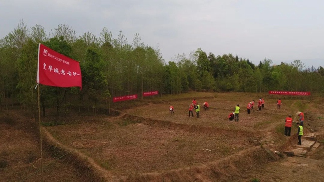 皇華城考古勘探發(fā)掘現(xiàn)場(chǎng)。重慶市文物考古研究院供圖