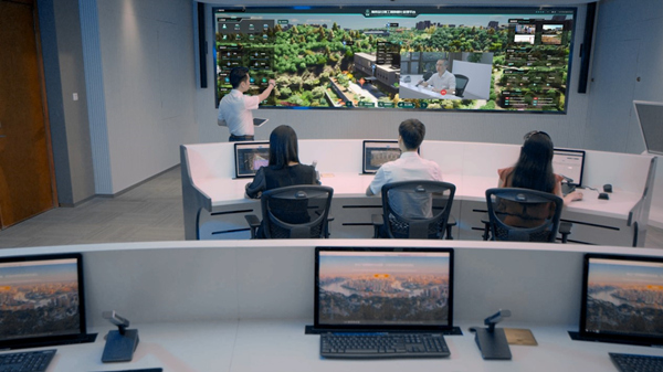 渝高工程數(shù)智化指揮中心實景圖。渝高公司供圖