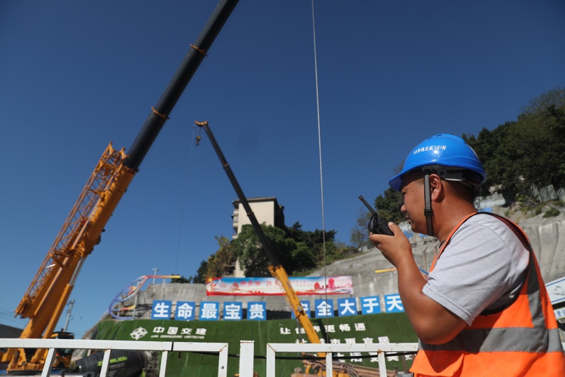重慶軌道交通18號線北延線施工現(xiàn)場。施工方供圖