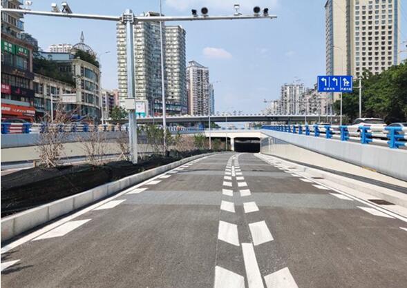 紅土地立交改造工程下穿道。城發(fā)公司供圖