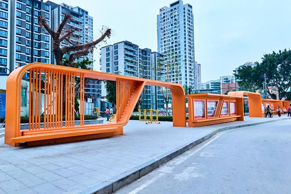 建筑村新建的社區(qū)活動(dòng)空間。九龍城市更新公司供圖