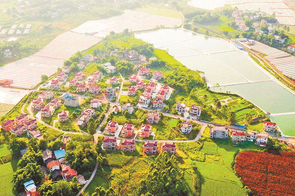 華鎣市陽(yáng)和鎮(zhèn)丁家壩農(nóng)民新村。華鎣市融媒體中心供圖