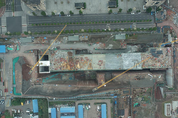 車站主體結(jié)構(gòu)封頂。施工方供圖