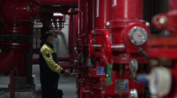 萬科物業(yè)服務小區(qū)的消防水泵房。重慶萬科供圖