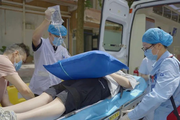 演練現(xiàn)場。璧山區(qū)中醫(yī)院供圖