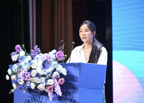 新農(nóng)人代表李梓萌。張錦旗攝