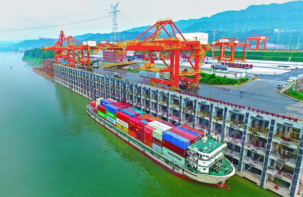 涪陵龍頭港碼頭。受訪人供圖