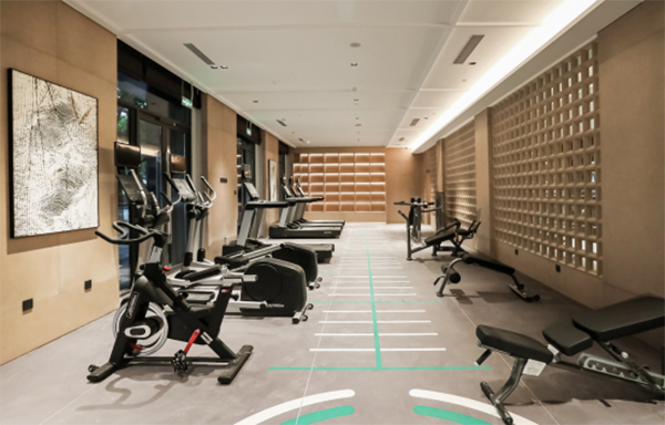 重慶盛捷茶園服務(wù)公寓健身房。金隅地產(chǎn)供圖