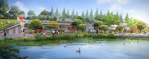 花石公園效果圖。重慶空港新城開(kāi)發(fā)建設(shè)有限公司供圖