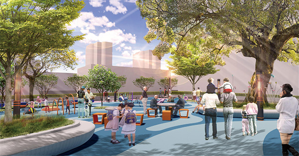 項目社區(qū)場景意向圖。重慶萬科供圖