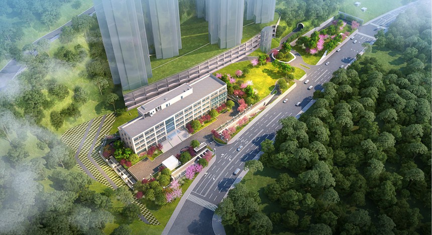 富華路停車場。林同棪國際工程咨詢（中國）有限公司供圖