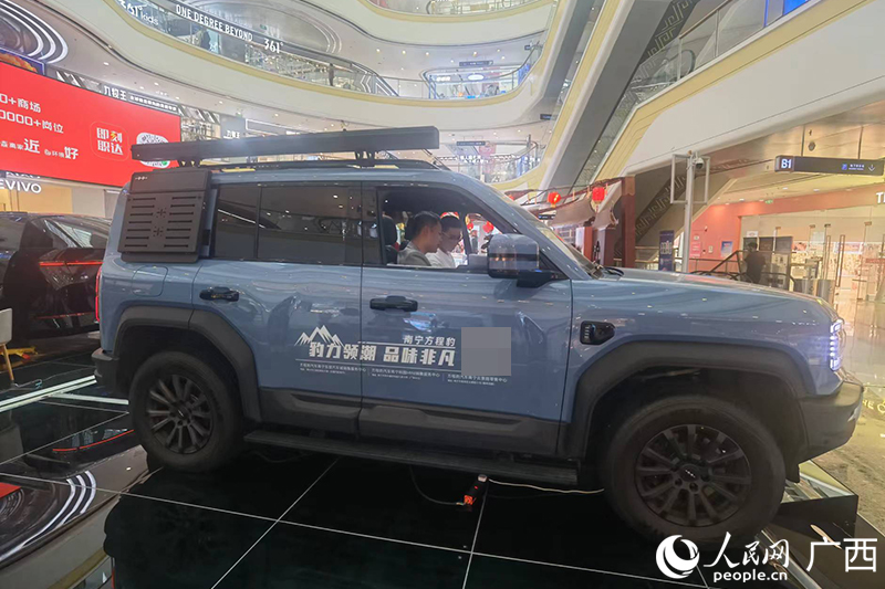 消費(fèi)者在商場(chǎng)選購(gòu)汽車。人民網(wǎng)記者 陳燕攝