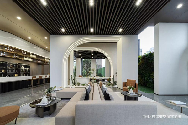 架空層實景圖。中建·光嶼供圖