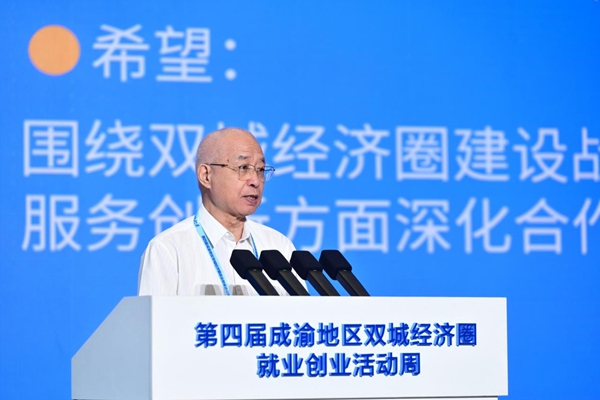 張小建發(fā)表主題演講。主辦方供圖