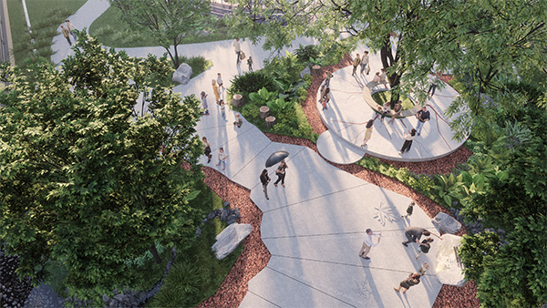 萬科星光天空之城“現(xiàn)代社區(qū)”構(gòu)建。重慶萬科供圖