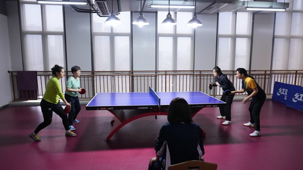 女雙比賽。攝/薛傳真