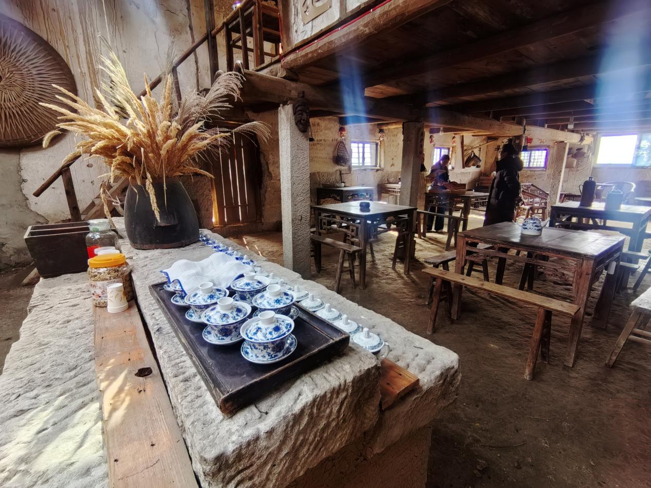 中壩石頭茶館。姚於攝