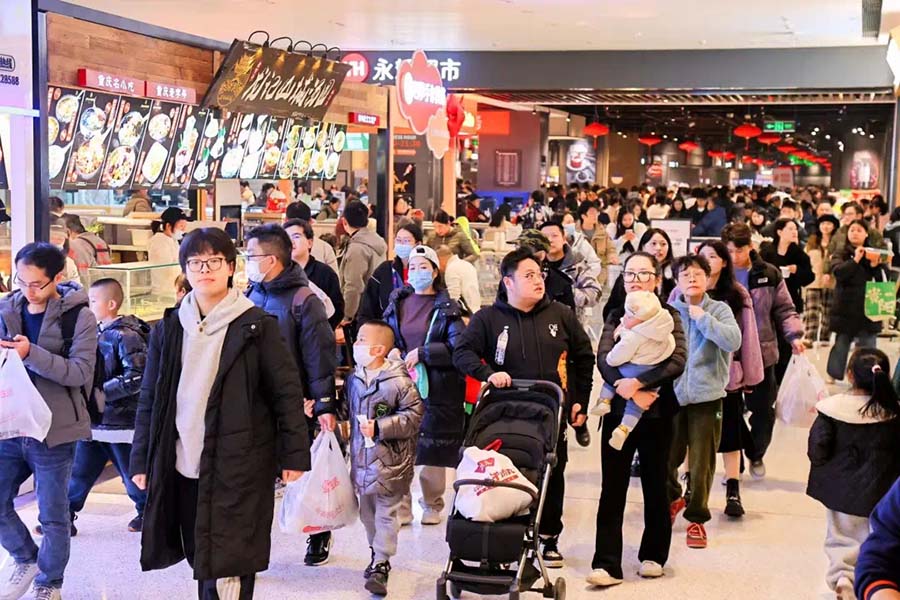 商圈人氣旺。渝北發(fā)布