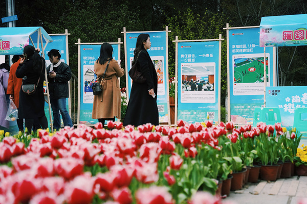 重慶福彩展出了近年來的公益項目成果，傳播公益理念。左曉蕾攝