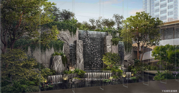 下沉庭院景觀意境圖。招商蛇口重慶公司供圖