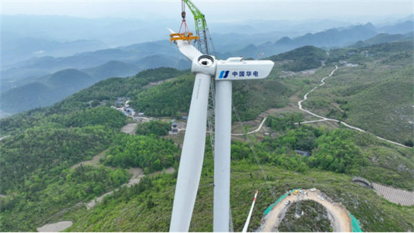 施工作業(yè)現(xiàn)場。華電重慶新能源公司供圖