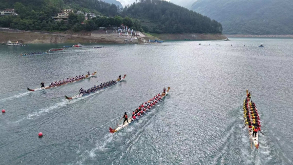 龍舟爭(zhēng)渡。代君君攝