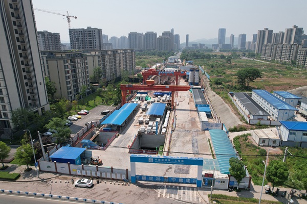 西井大道站施工現(xiàn)場。受訪者供圖