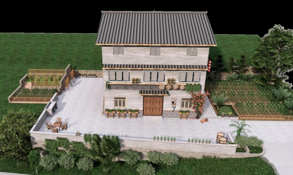 西永街道香蕉園村“香村藝境?巴蜀美麗庭院示范片”農(nóng)房提示效果圖。西永街道供圖