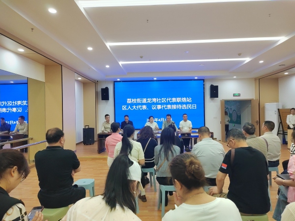 荔枝街道人大工委在龍灣社區(qū)“全過程人民民主巴渝實(shí)踐站”開展接待日活動(dòng)。艾天揚(yáng)攝