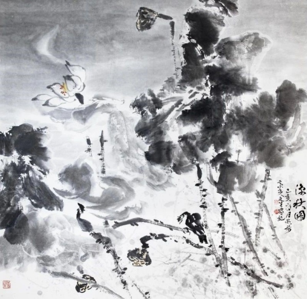 李文生作品《涼秋圖》。大足區(qū)融媒體中心供圖