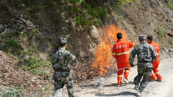 東安鎮(zhèn)通過(guò)“141”調(diào)度開(kāi)展森林防火應(yīng)急演練。東安鎮(zhèn)供圖