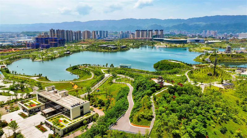 三合湖濕地公園。墊江縣融媒體中心供圖 第1眼TV-華龍網(wǎng)發(fā)