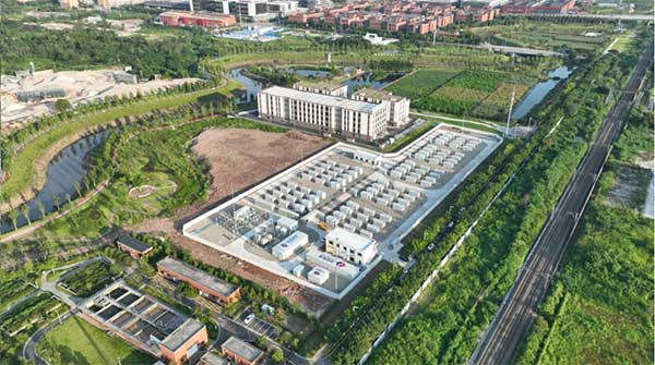 西部（重慶）科學城智慧儲能科技示范項目寶洪 100MW/200MWh 儲能電站項目。中行重慶市分行供圖