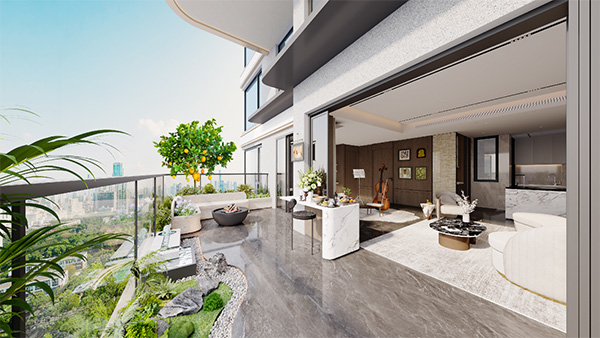 空中庭院意境圖。重慶華僑城供圖