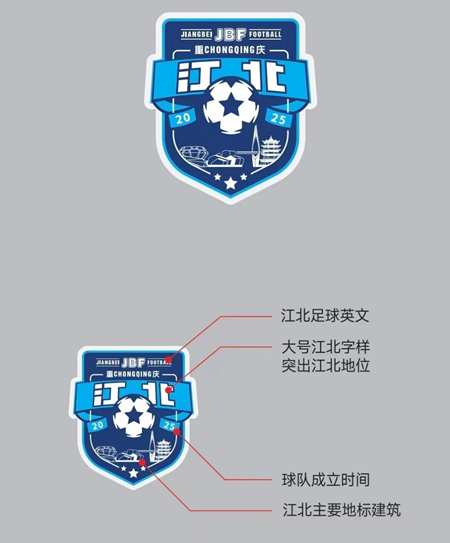 圖片1 隊徽。江北區(qū)委宣傳部供圖 第1眼TV-華龍網(wǎng)發(fā)