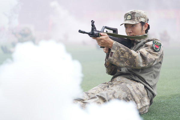 學(xué)院展示訓(xùn)練成果。西南大學(xué)供圖