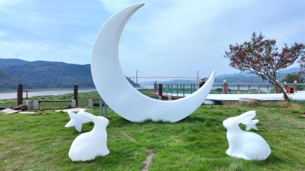 南坪壩島秋意濃。麻柳嘴鎮(zhèn)供圖